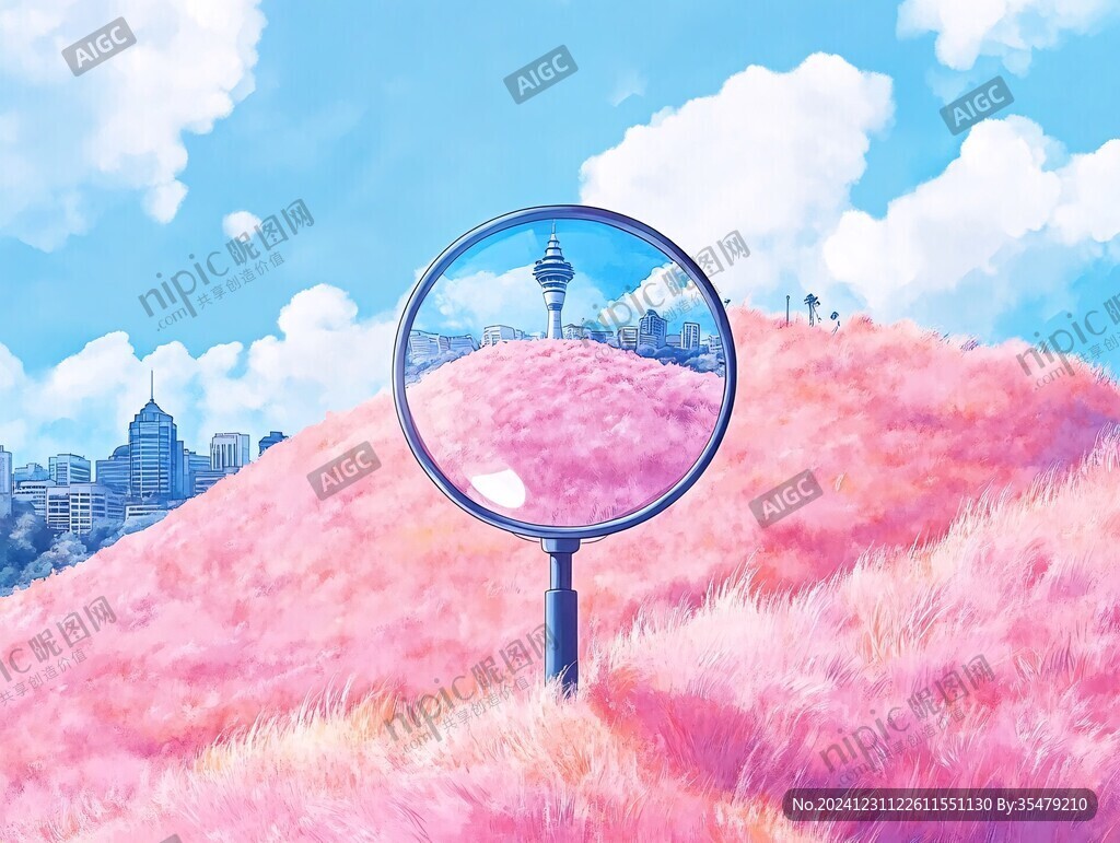 粉色治愈風景