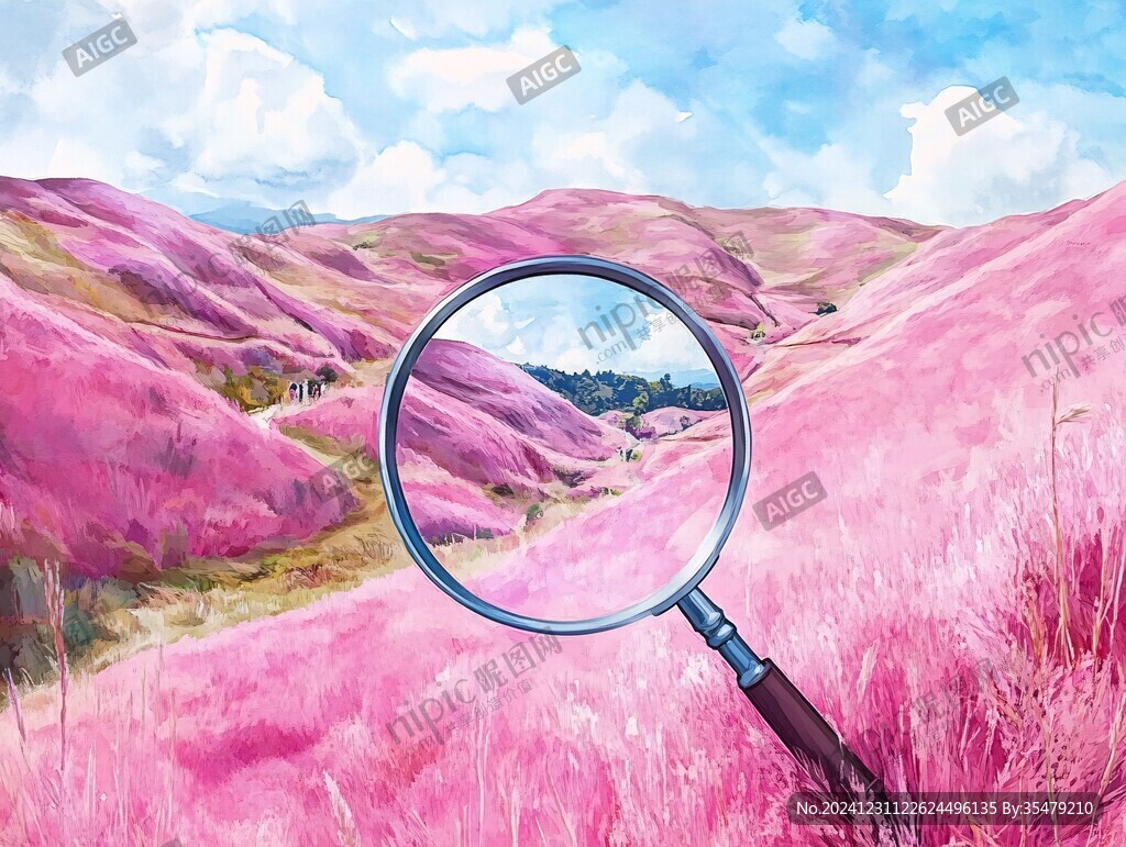 粉紅色的超現(xiàn)實風(fēng)景