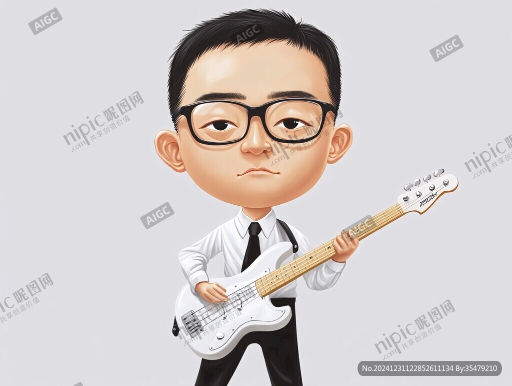 搖滾人物卡通形象設計