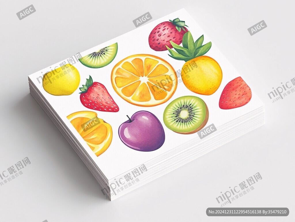 水果禮盒插畫