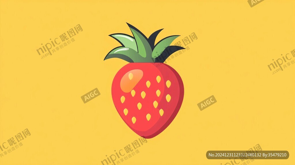 草莓插畫設(shè)計