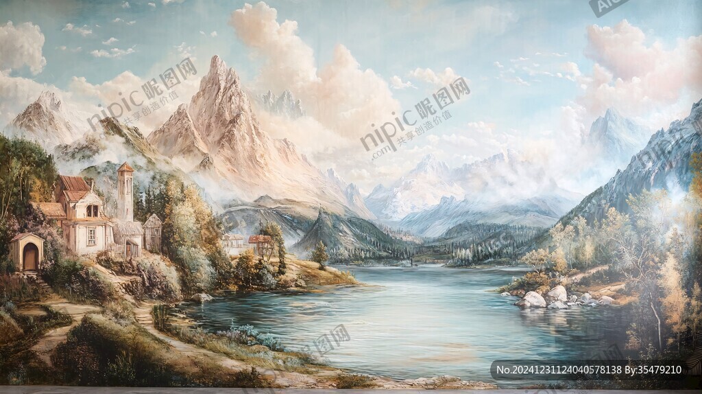 巨幅風(fēng)景油畫