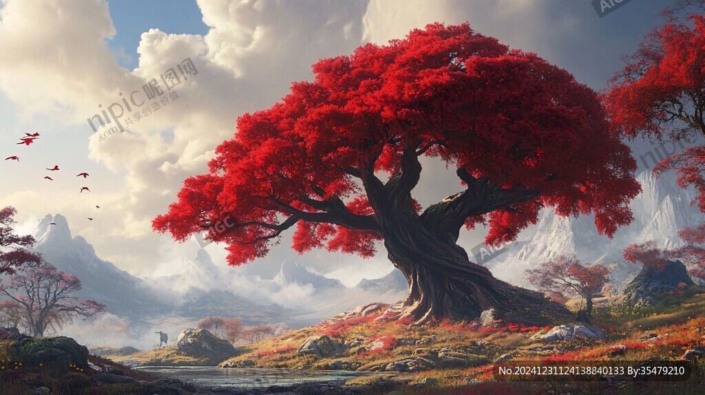 紅色的大樹