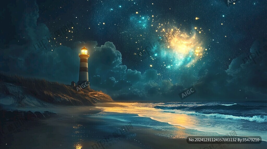 夢(mèng)幻海上夜景