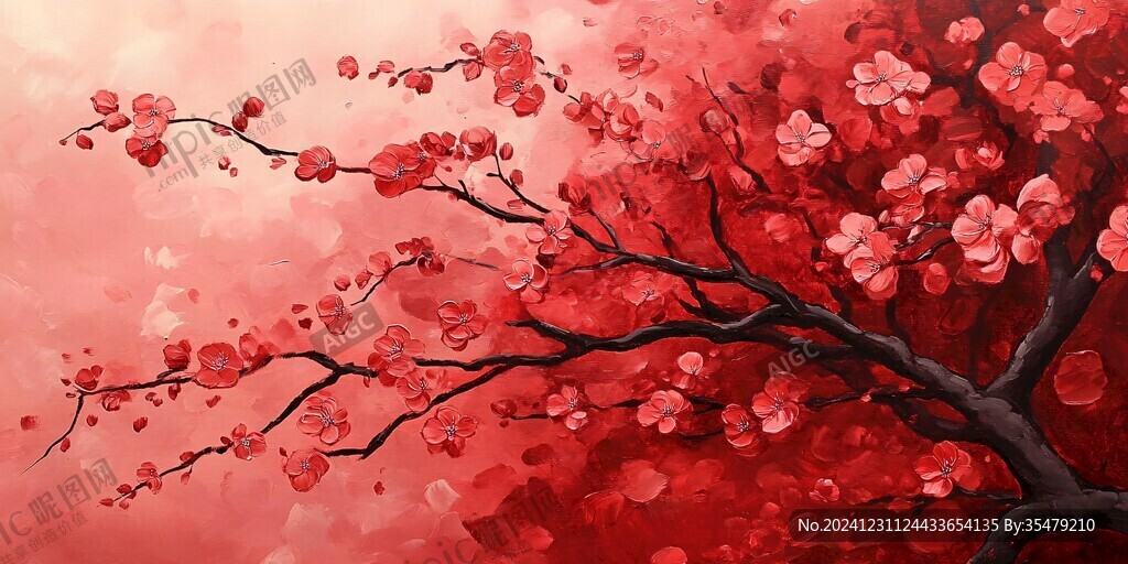 唯美夢幻梅花林