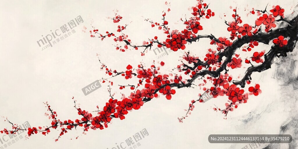 水墨梅花壁紙