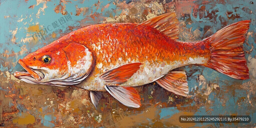 紅鯉魚手繪