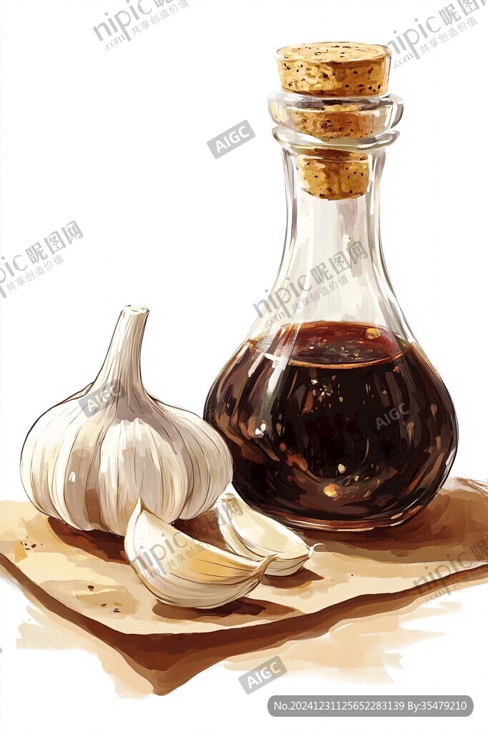 糖醋蒜包裝插畫