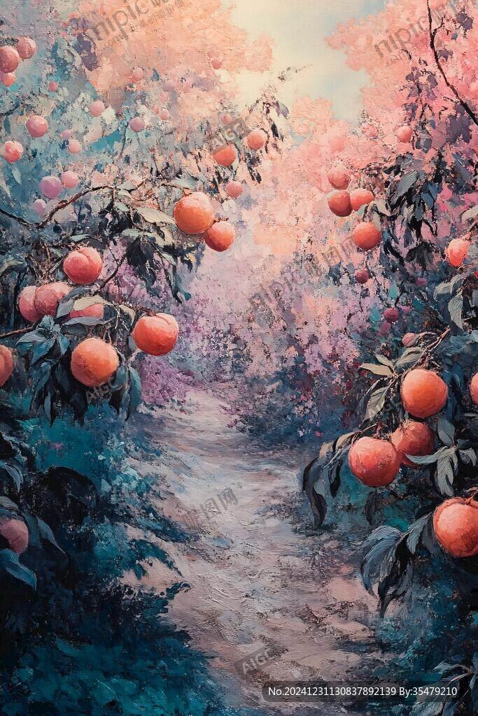 桃林插畫
