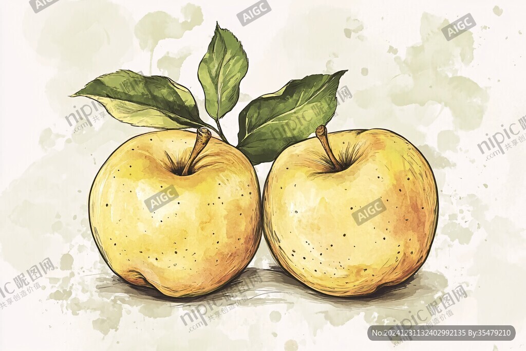 蘋果手繪插畫