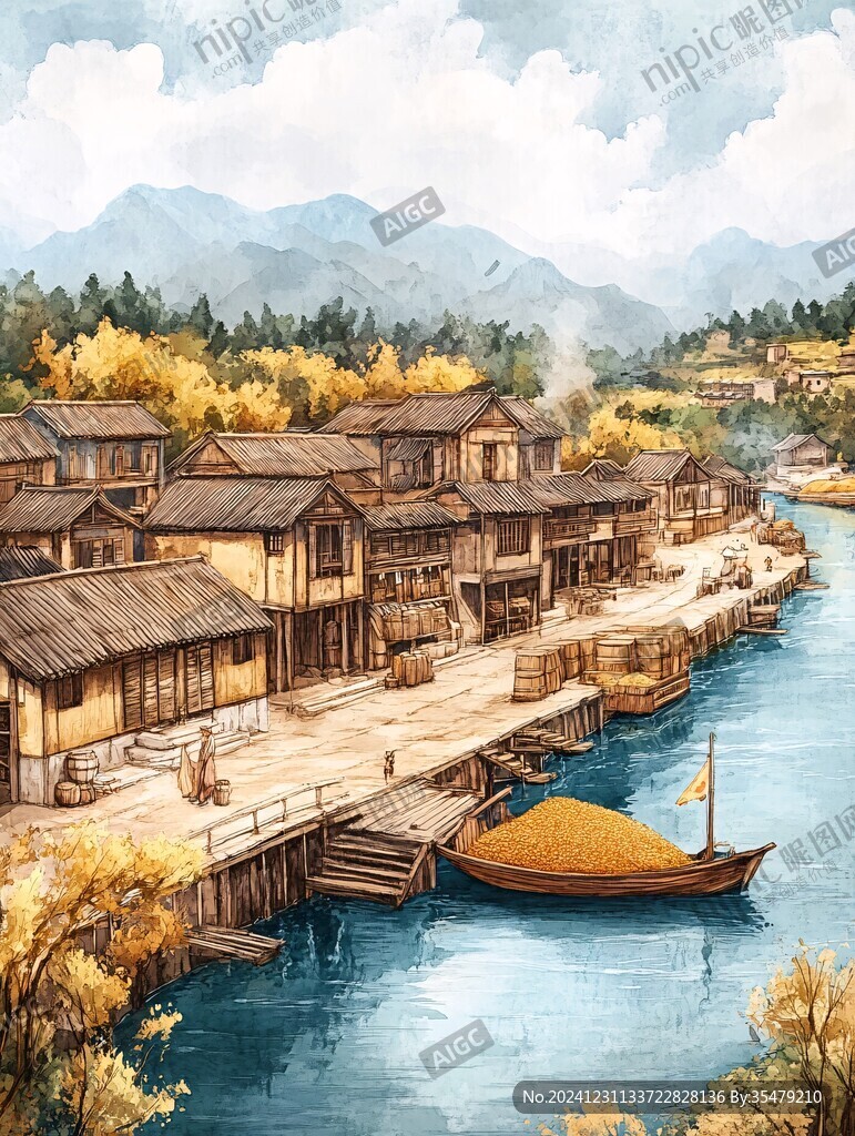 云水謠插畫宣傳背景