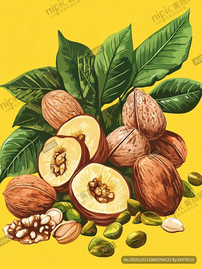 巴旦木插畫