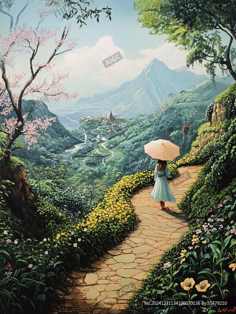 春之風(fēng)影治愈系小插畫(huà)