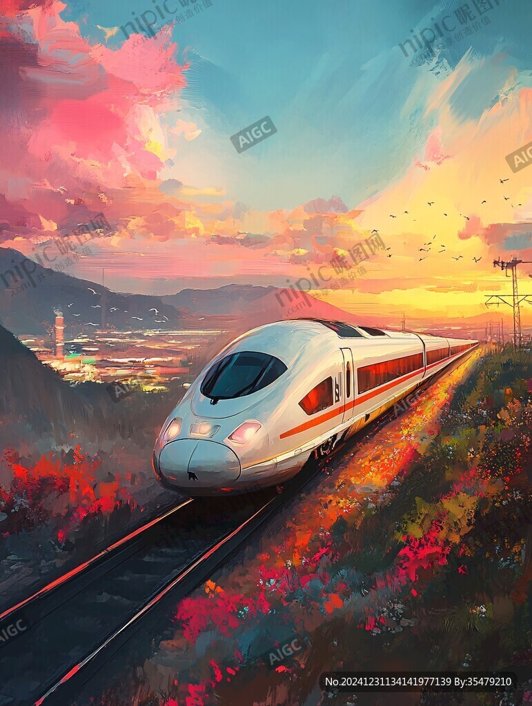 高鐵插畫