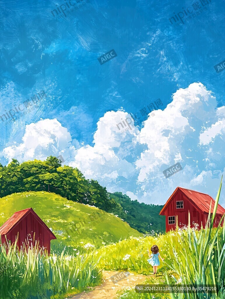 戶外場(chǎng)景插畫
