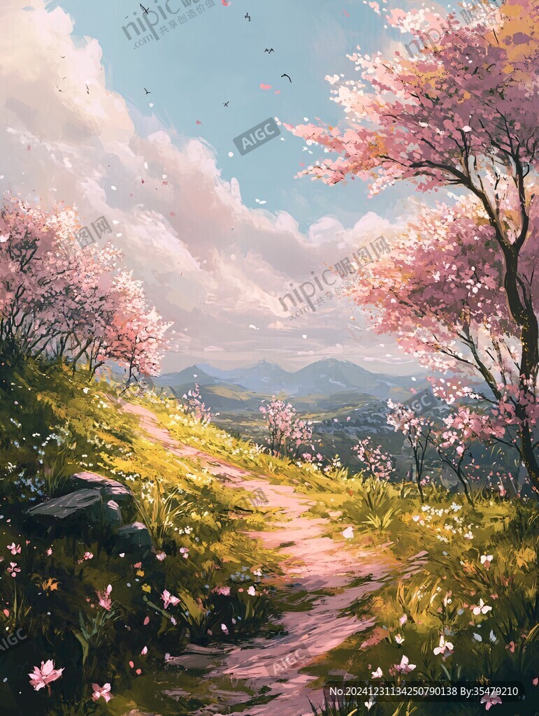 插畫唯美風景