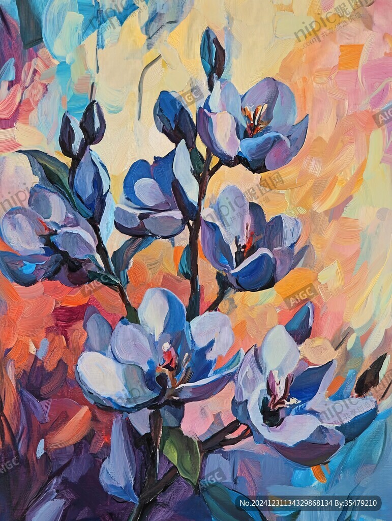 蘭花抽象畫