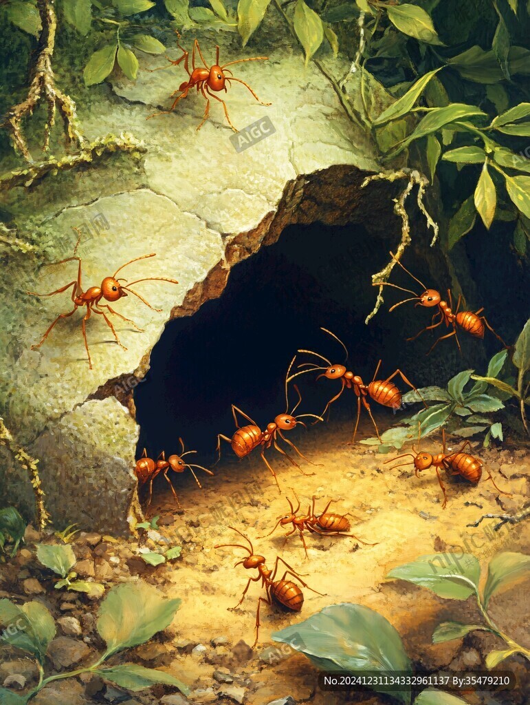 紅火蟻插畫