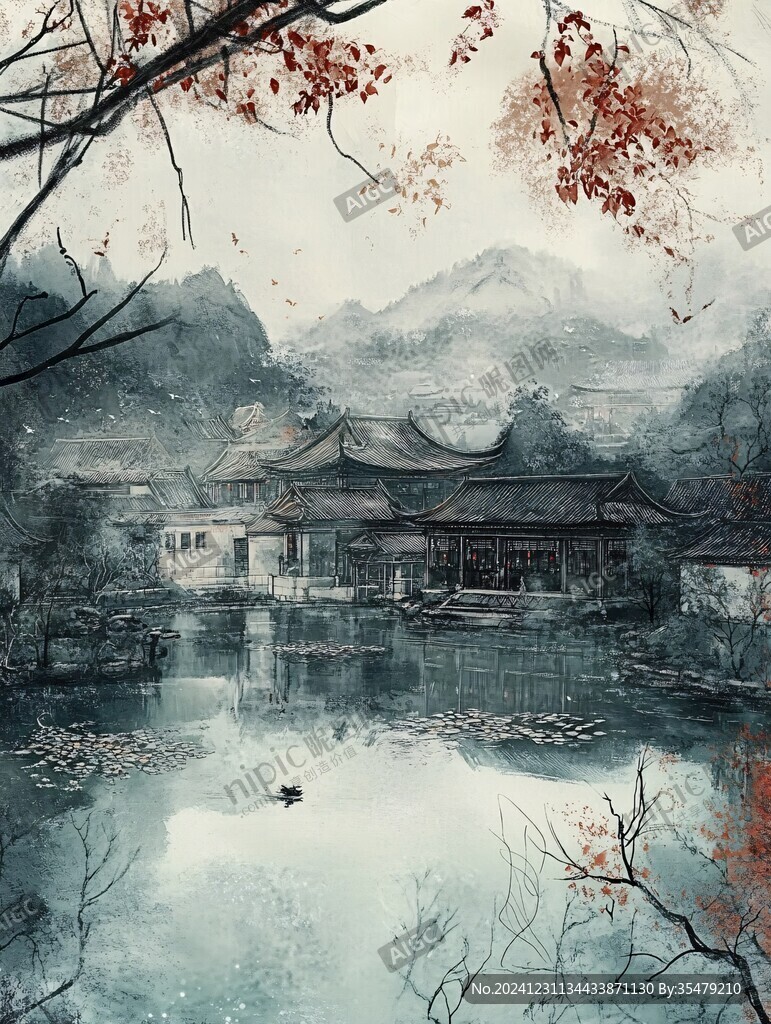 唯美古風場景插畫