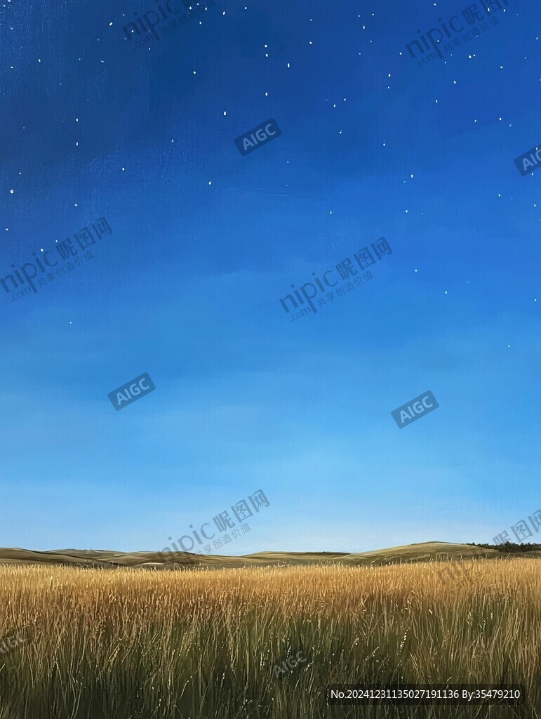 草原夜幕風(fēng)景