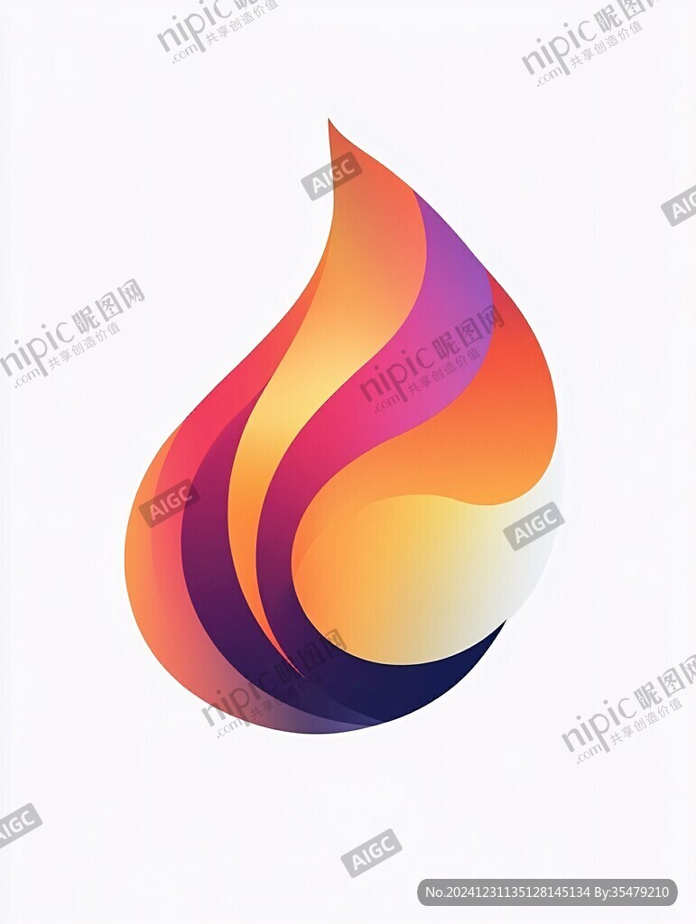 漸變插畫logo