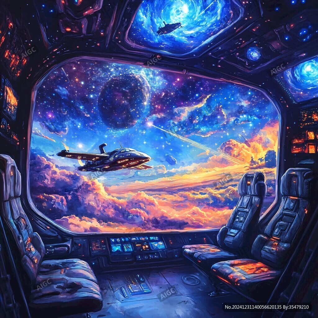科幻油畫油彩