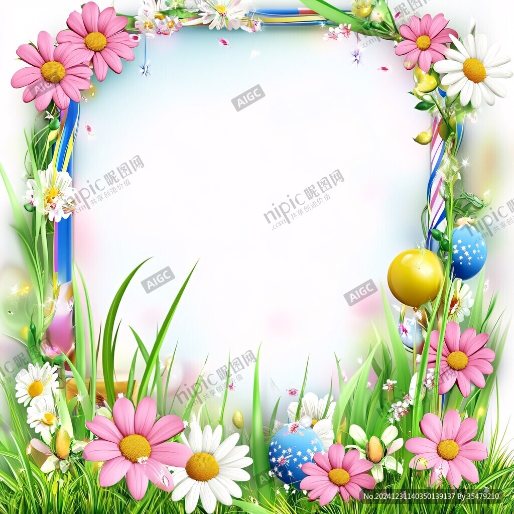 花草卡通邊框