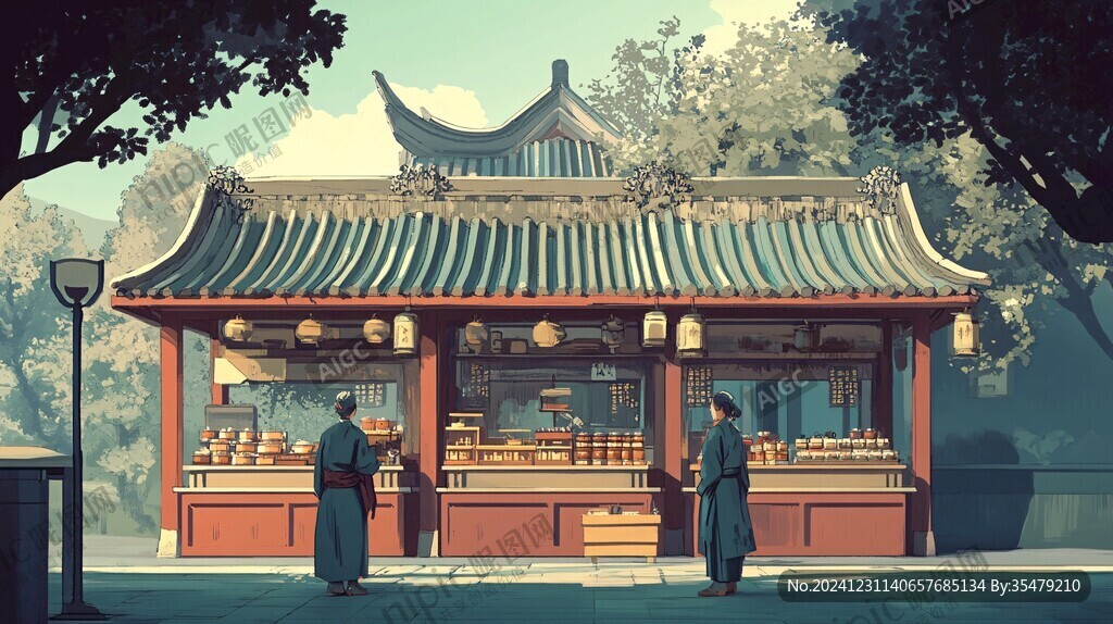 天一閣插畫