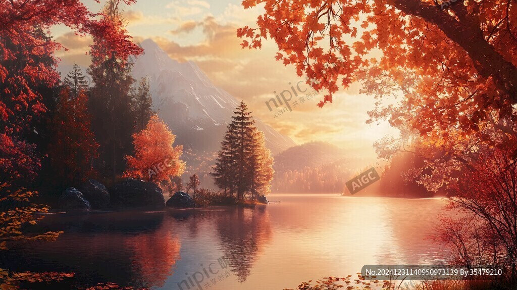 唯美秋天場景