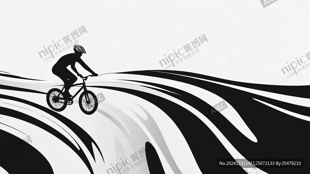 騎車運動手繪