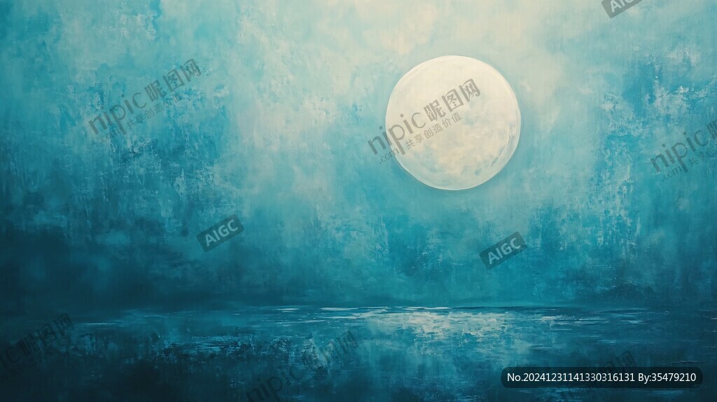 月夜油畫