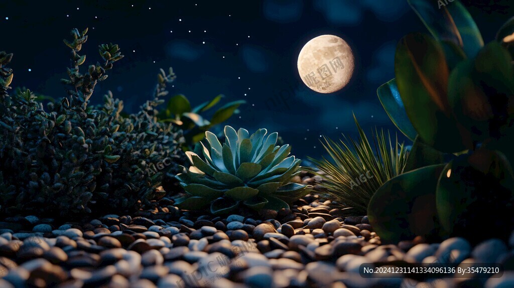 唯美月夜花