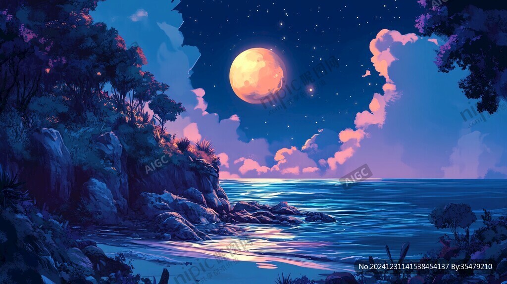 星月河幻想插畫