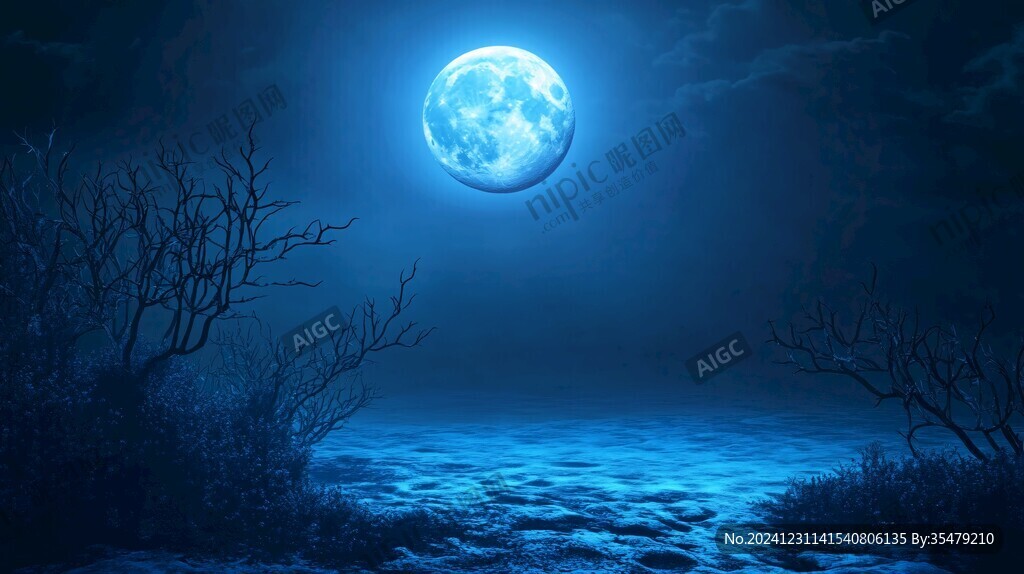 藍(lán)月夜夢幻唯美奇幻