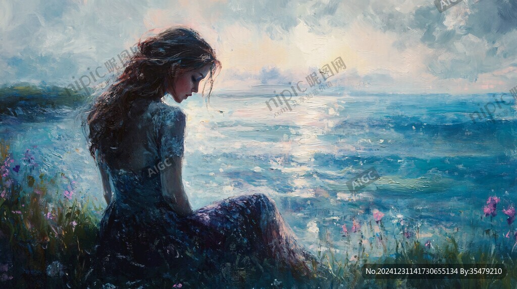女孩風(fēng)景畫