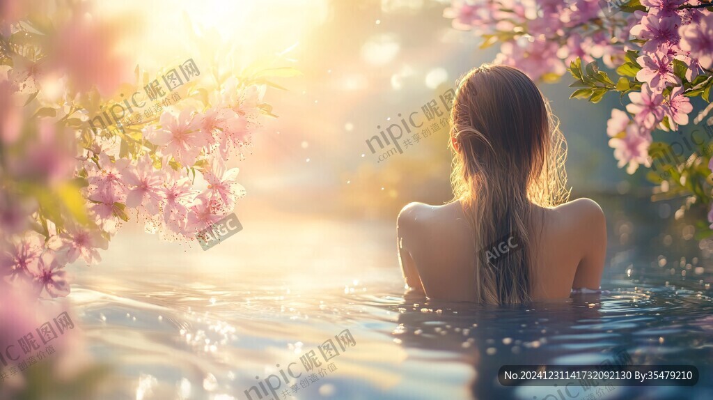 美女出浴圖