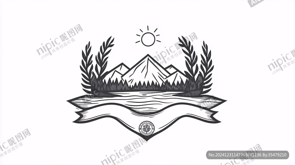 山地野營logo標志