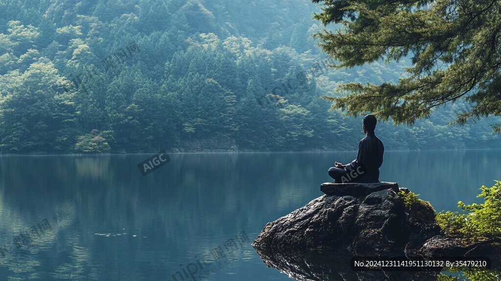 打坐參禪背景