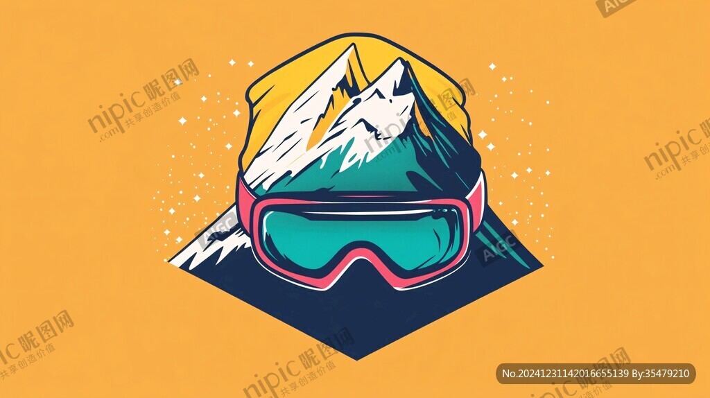 雪山滑雪logo