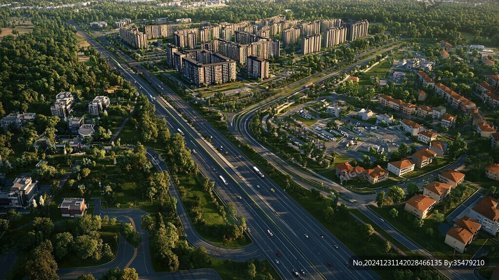 鳥瞰道路效果圖