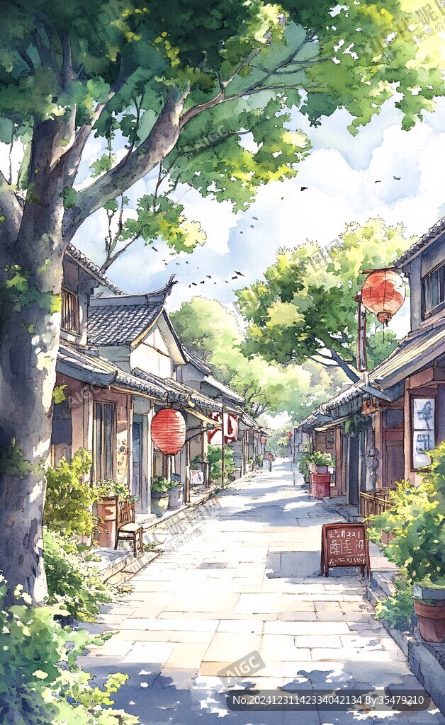插畫街道