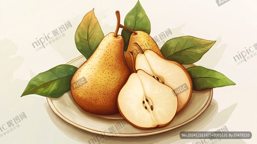 豐水梨插畫(huà)