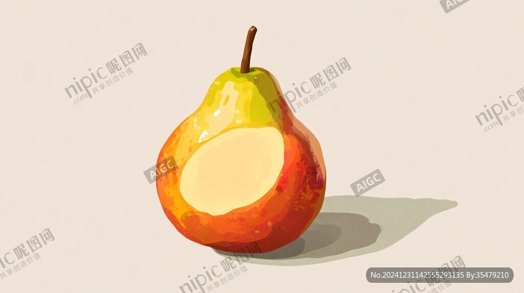 香酥梨插畫