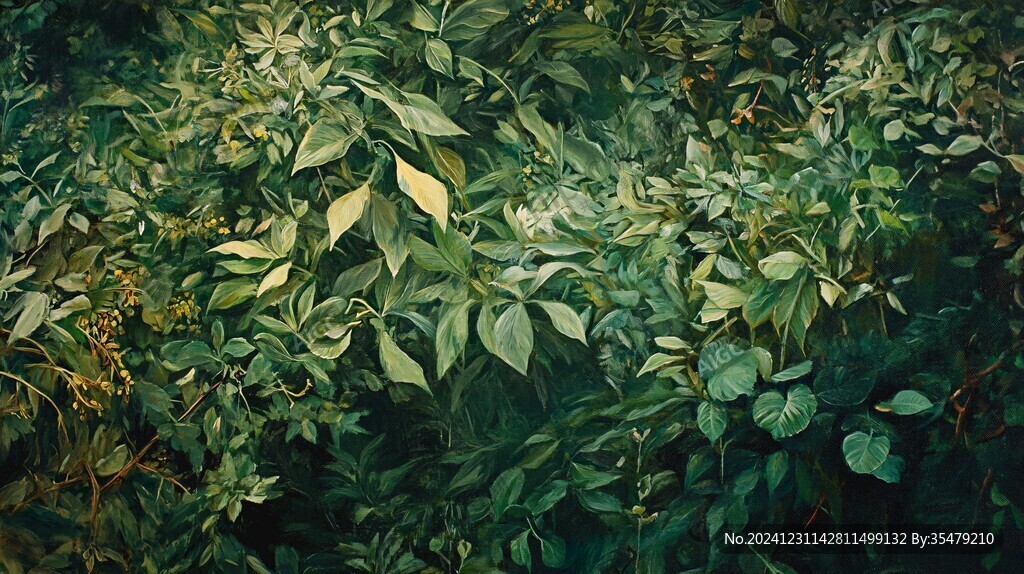 油畫(huà)植物