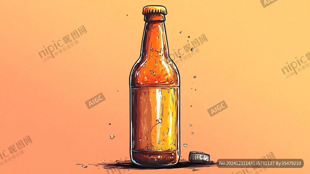 啤酒包裝插畫