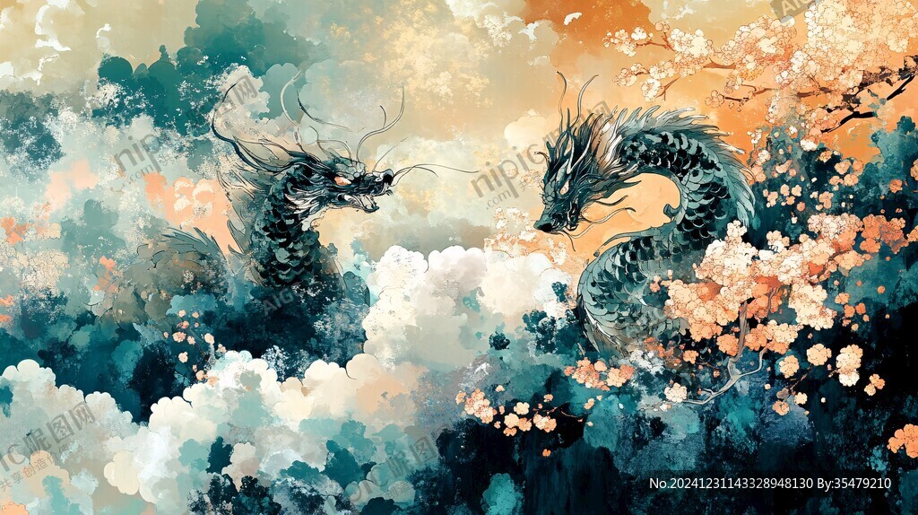 龍年橫版插畫