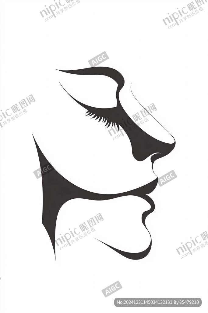 女人側(cè)臉logo