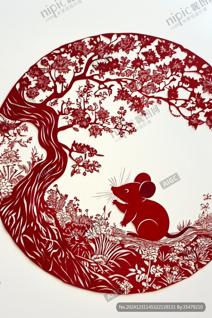 鼠剪紙藝術