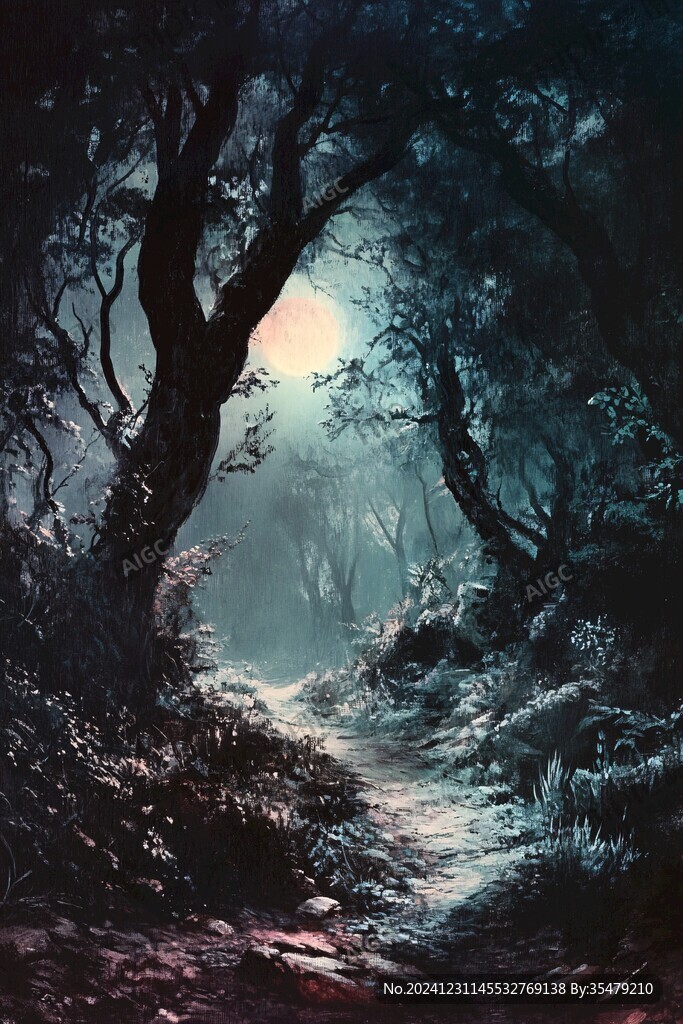 樹木風景夢幻森林