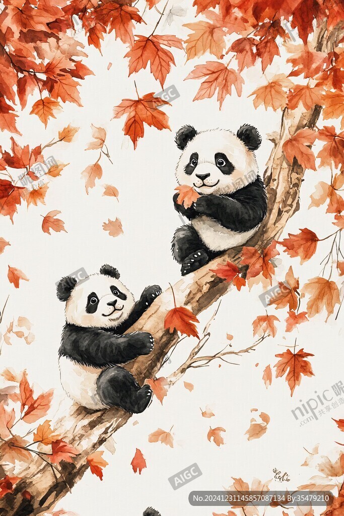 小熊貓插畫